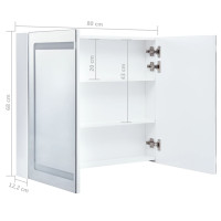 Miniatyr av produktbild för Badrumsskåp med spegel LED 80x12,2x68 cm