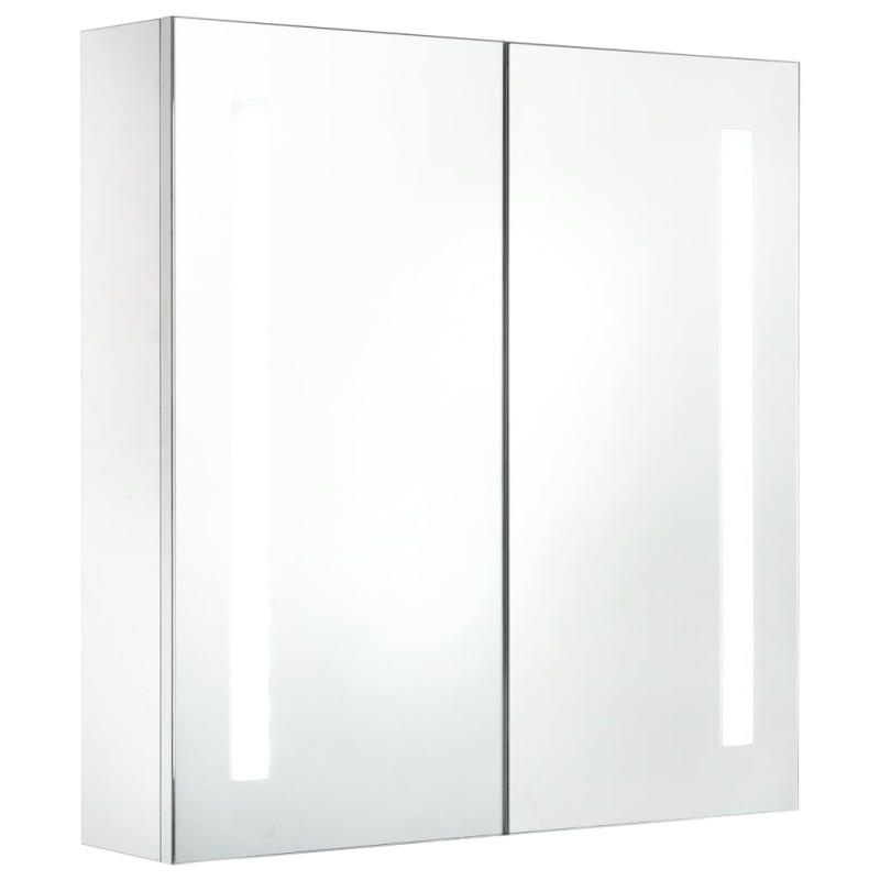 Produktbild för Badrumsskåp med spegel LED 60x14x62 cm