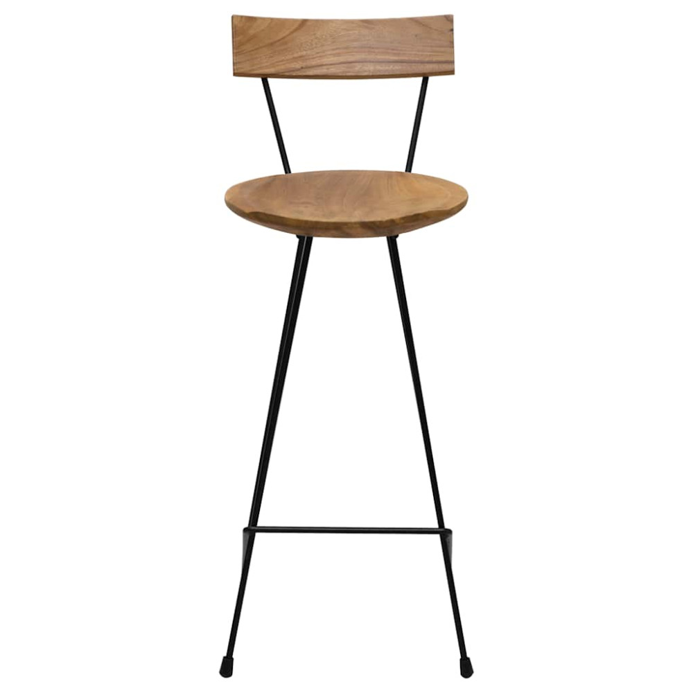 Produktbild för Barstolar 2 st massiv teak