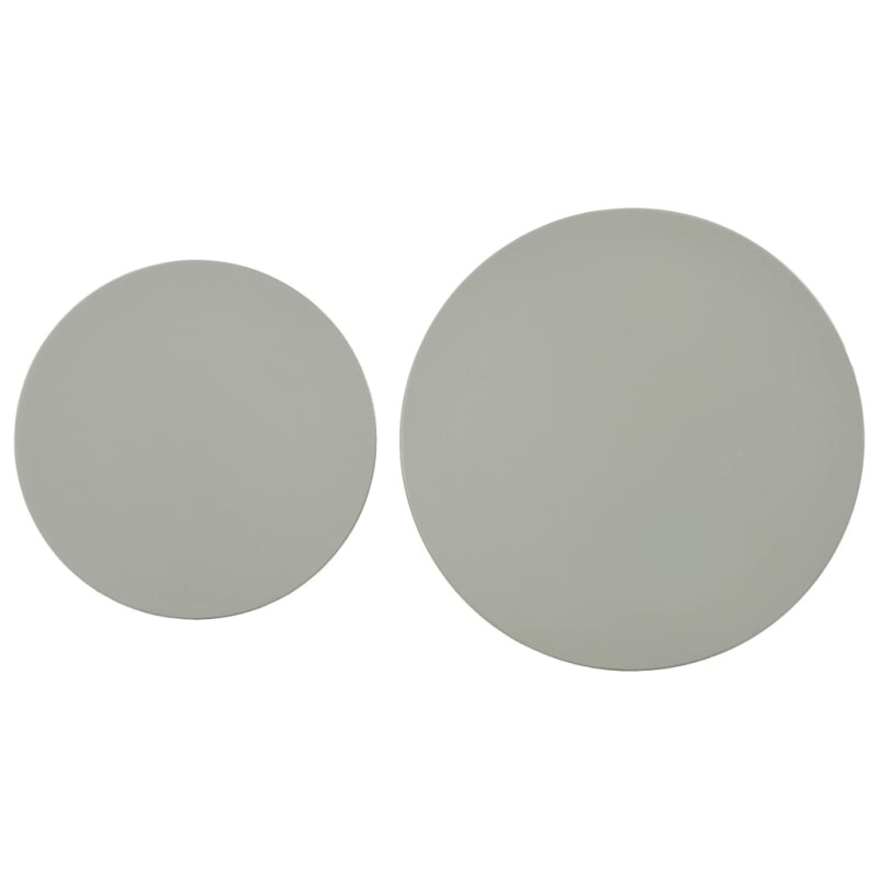 Produktbild för Sidobord 2 st grå massiv furu