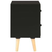 Produktbild för Sängbord 2 st svart 40x30x50 cm massiv furu