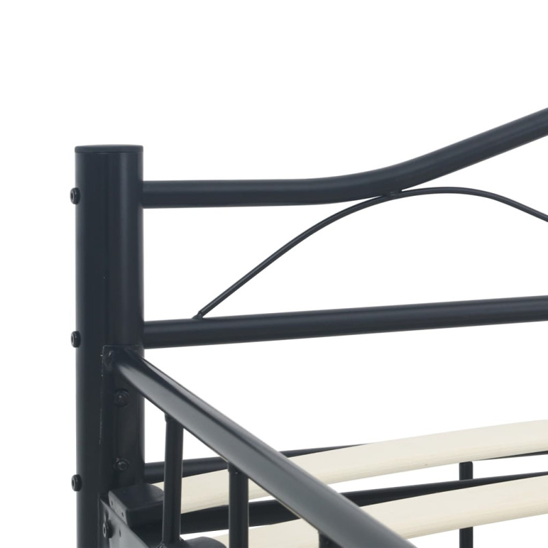 Produktbild för Sängram svart stål 120x200 cm