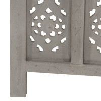 Produktbild för Rumsavdelare 5 paneler handsnidad grå 200x165 cm mangoträ