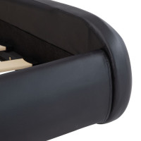 Produktbild för Sängram med LED svart konstläder 90x200 cm