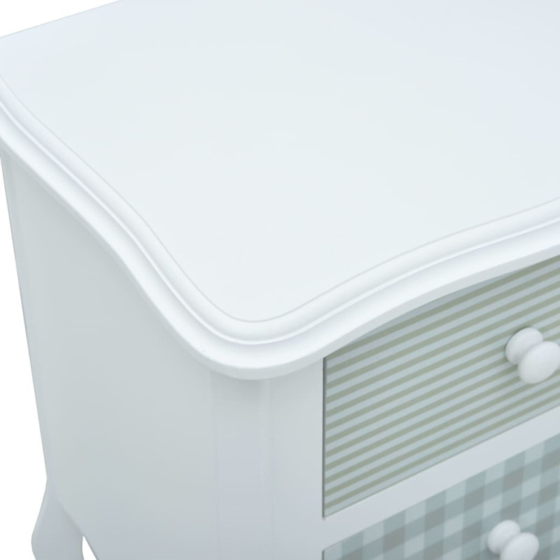 Produktbild för Nattduksbord vit och grå 43x32x65 cm MDF