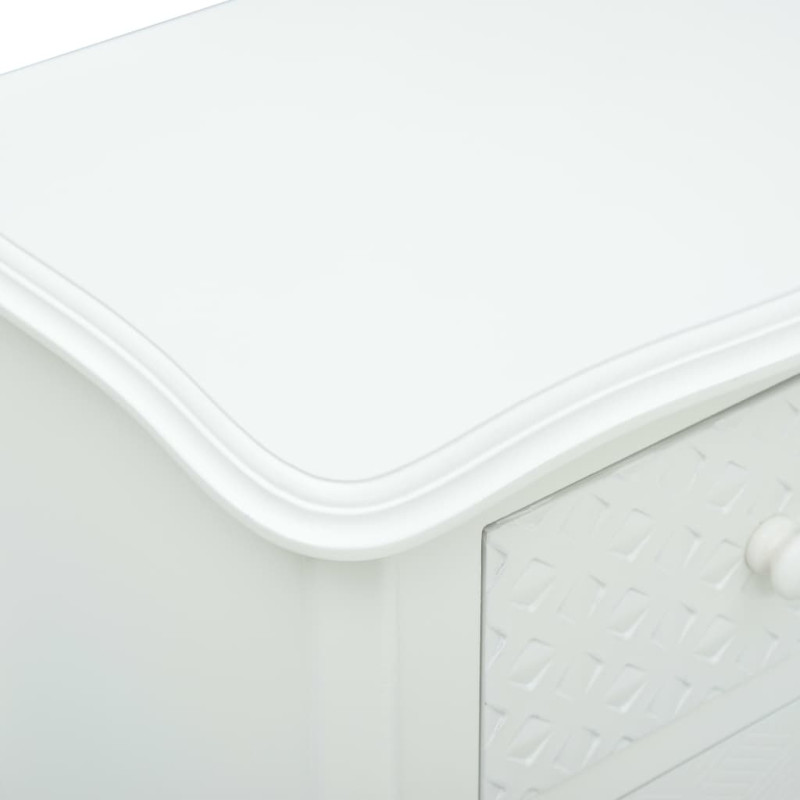 Produktbild för Nattduksbord vit 43x32x65 cm MDF