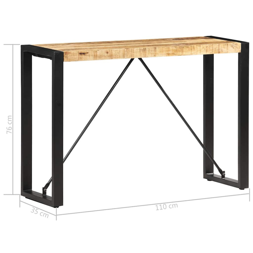 Produktbild för Avlastningsbord 110x35x76 cm massivt mangoträ
