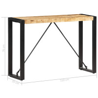 Produktbild för Avlastningsbord 110x35x76 cm massivt mangoträ
