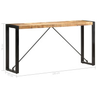 Produktbild för Konsolbord 150x35x76 cm massivt mangoträ
