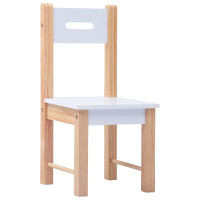 Produktbild för Matbord och stolar för barn 3 delar griffeltavla svart och vit