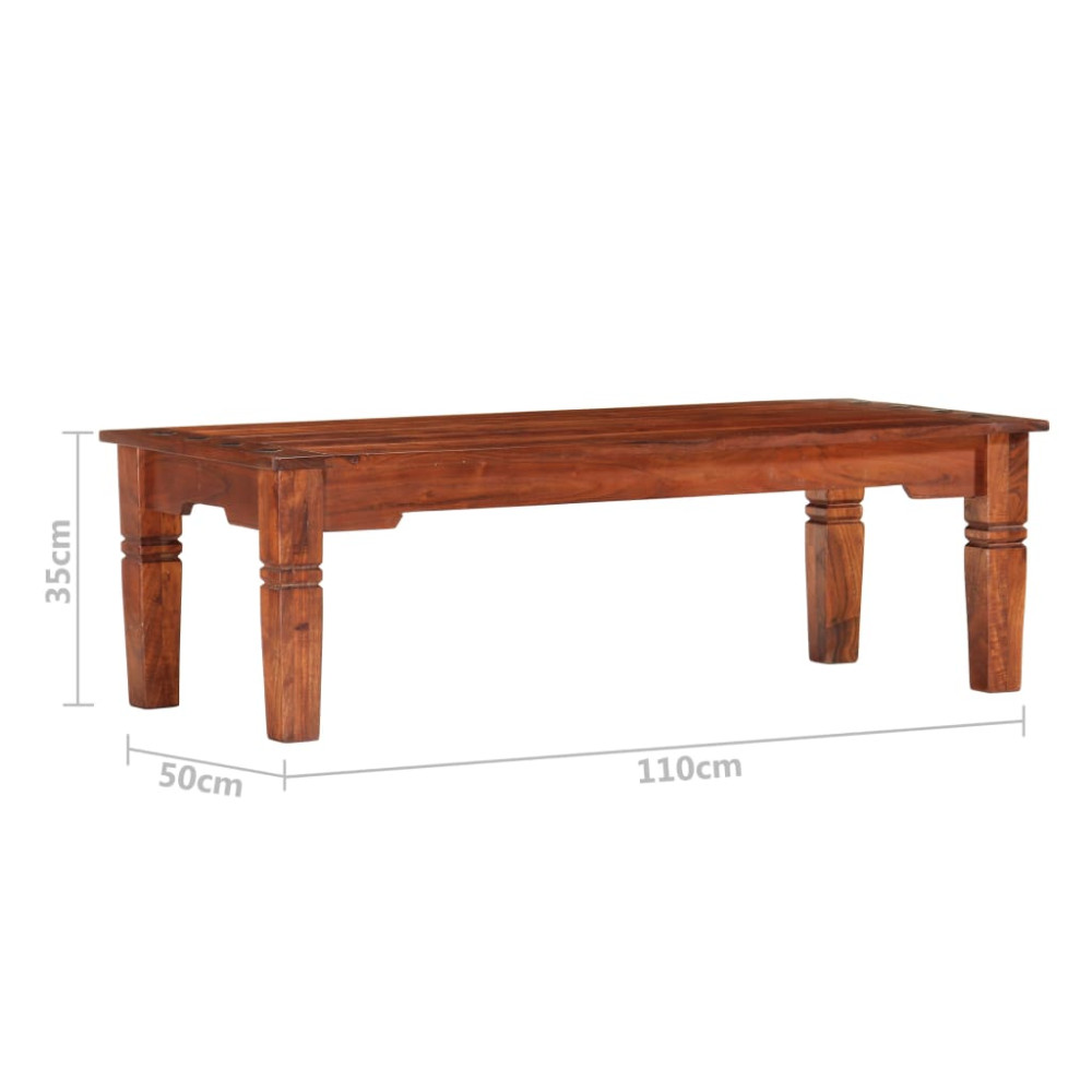 Produktbild för Soffbord 110x50x35 cm massivt akaciaträ