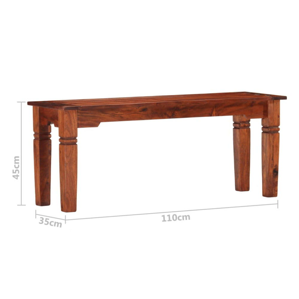 Produktbild för Bänk 110 cm massivt akaciaträ
