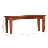 Produktbild för Bänk 110 cm massivt akaciaträ