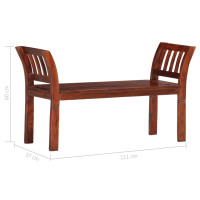 Produktbild för Bänk 111 cm massivt akaciaträ