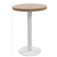 Produktbild för Bistrobord ljusbrun 60 cm MDF