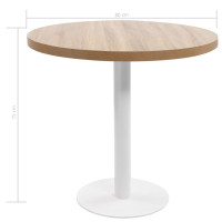 Produktbild för Bistrobord ljusbrun 80 cm MDF
