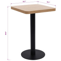 Produktbild för Bistrobord ljusbrun 50x50 cm MDF