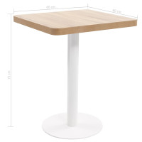 Produktbild för Bistrobord ljusbrun 60X60 cm MDF