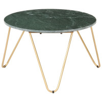 Produktbild för Soffbord grön 65x65x42 cm äkta sten med marmorstruktur