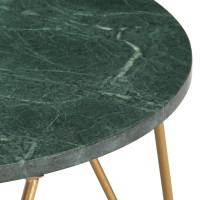 Produktbild för Soffbord grön 65x65x42 cm äkta sten med marmorstruktur