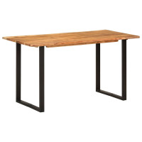 Produktbild för Matbord 140x70x76 cm massivt akaciaträ