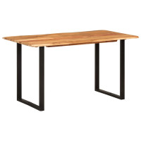 Produktbild för Matbord 140x70x76 cm massivt akaciaträ