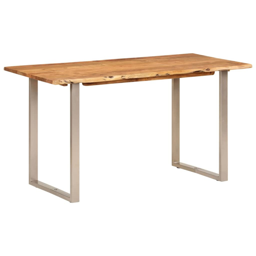 Produktbild för Matbord 140x70x76 cm massivt akaciaträ