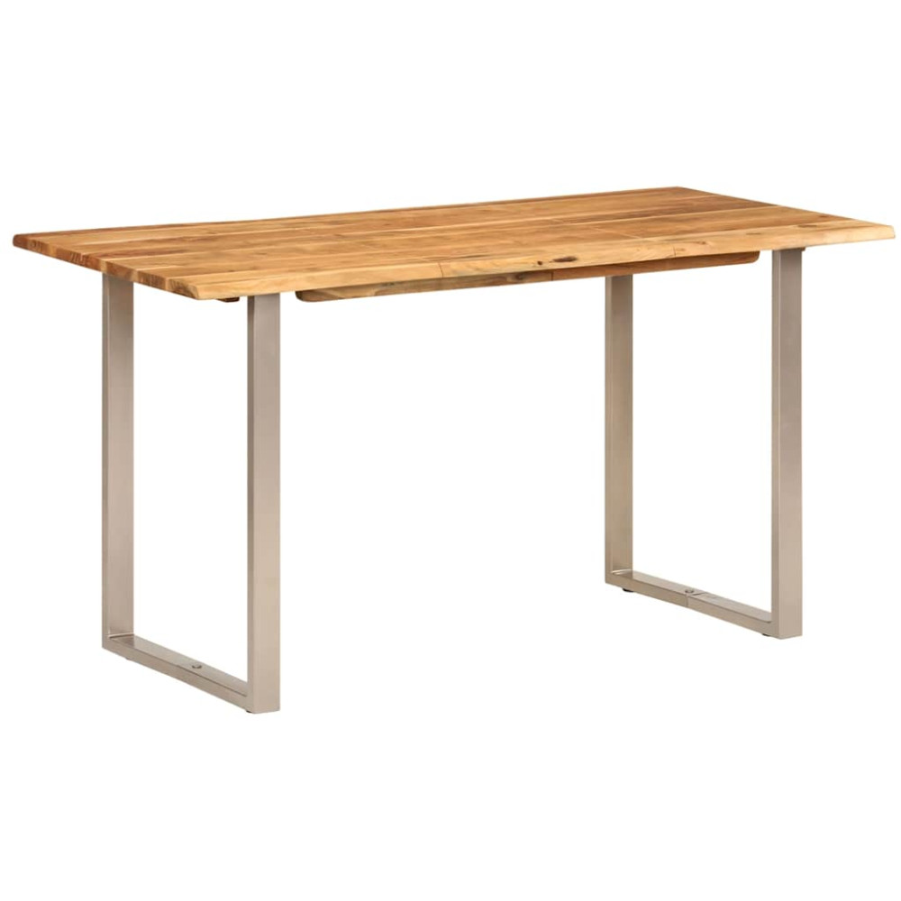 Produktbild för Matbord 140x70x76 cm massivt akaciaträ