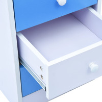 Miniatyr av produktbild för Skrivbord för barn lutbart blå och vit
