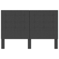Miniatyr av produktbild för Sänggavel mörkgrå tyg tuftad 140x200 cm