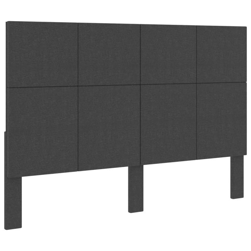 Produktbild för Sänggavel mörkgrå tyg 140x200 cm