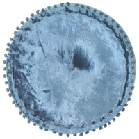Miniatyr av produktbild för Rund sammetspuff 40x20 cm blå