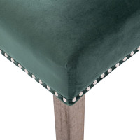Produktbild för Matstol mörkgrön sammet