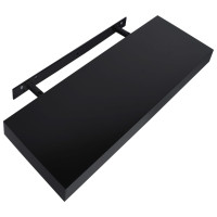 Miniatyr av produktbild för Svävande vägghyllor 2 st svart 40x20x3,8 cm