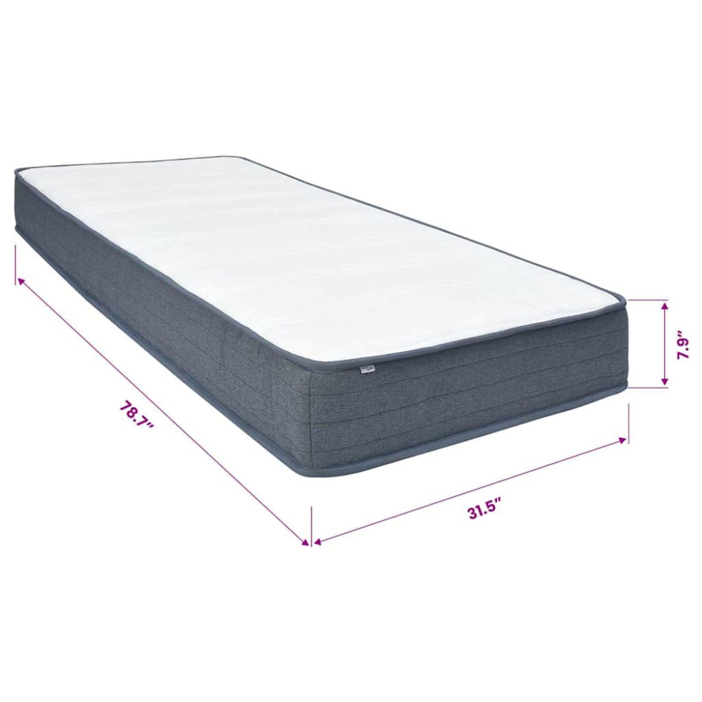 Produktbild för Resårmadrass medium 200x80x20 cm