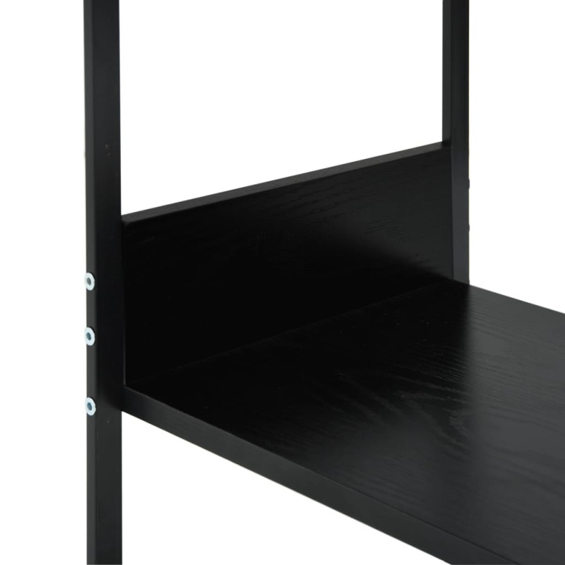 Produktbild för Bokhylla svart 33,5x39,6x79,7 cm konstruerat trä