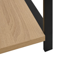 Produktbild för Bokhylla svart och ek 33,5x39,6x79,7 cm konstruerat trä