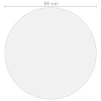 Produktbild för Bordsskydd genomskinligt Ø 90 cm 2 mm PVC