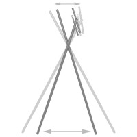 Miniatyr av produktbild för Hopfällbara barbordsben silver 45x53x108 cm galvaniserat stål