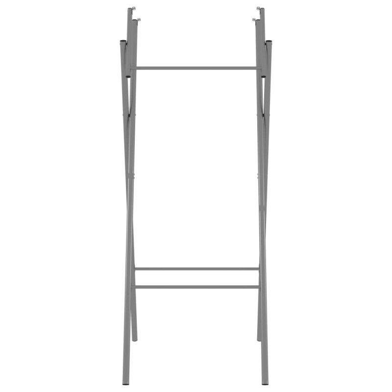 Produktbild för Hopfällbara barbordsben silver 45x53x108 cm galvaniserat stål