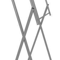 Miniatyr av produktbild för Hopfällbara barbordsben silver 45x53x108 cm galvaniserat stål