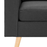 Produktbild för Soffa 2-sits mörkgrå tyg