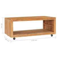 Produktbild för Soffbord 110x60x40 cm massiv teak