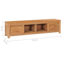 Produktbild för TV-bänk 135x30x35 cm massiv teak