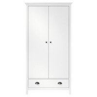 Miniatyr av produktbild för Garderob 2 dörrar Hill vit 89x50x170 cm massiv furu