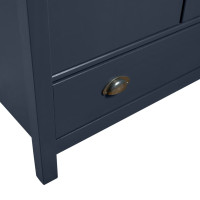 Miniatyr av produktbild för Garderob 2 dörrar Hill grå 89x50x170 cm massiv furu
