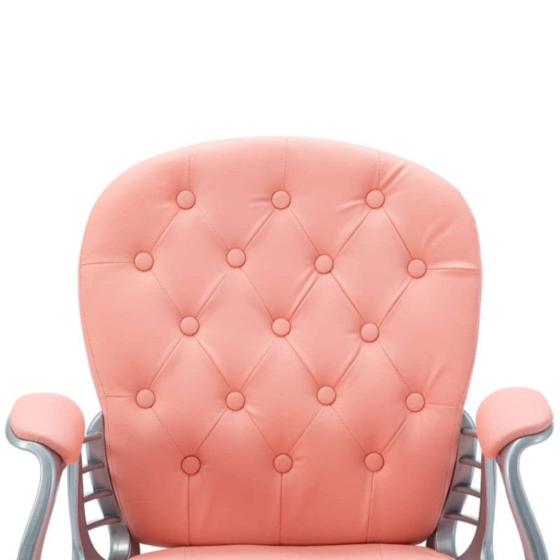 Produktbild för Kontorsstol snurrbar rosa konstläder