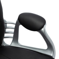 Miniatyr av produktbild för Snurrbar kontorsstol svart konstläder