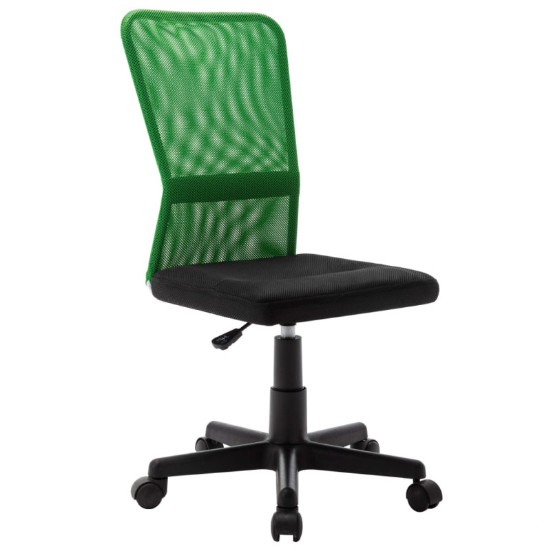 Produktbild för Kontorsstol svart och grön 44x52x100 cm nättyg