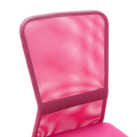 Produktbild för Kontorsstol rosa 44x52x100 cm nättyg